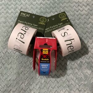 Scotch PACKT Paper Packing Tape & Scotch Heavy Duty Dispenser